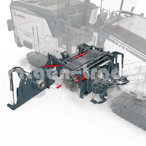 Ремонт фрезерного барабана дорожной фрезы WIRTGEN
