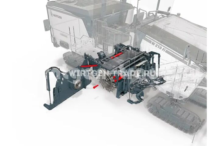 Ремонт фрезерного барабана дорожной фрезы WIRTGEN